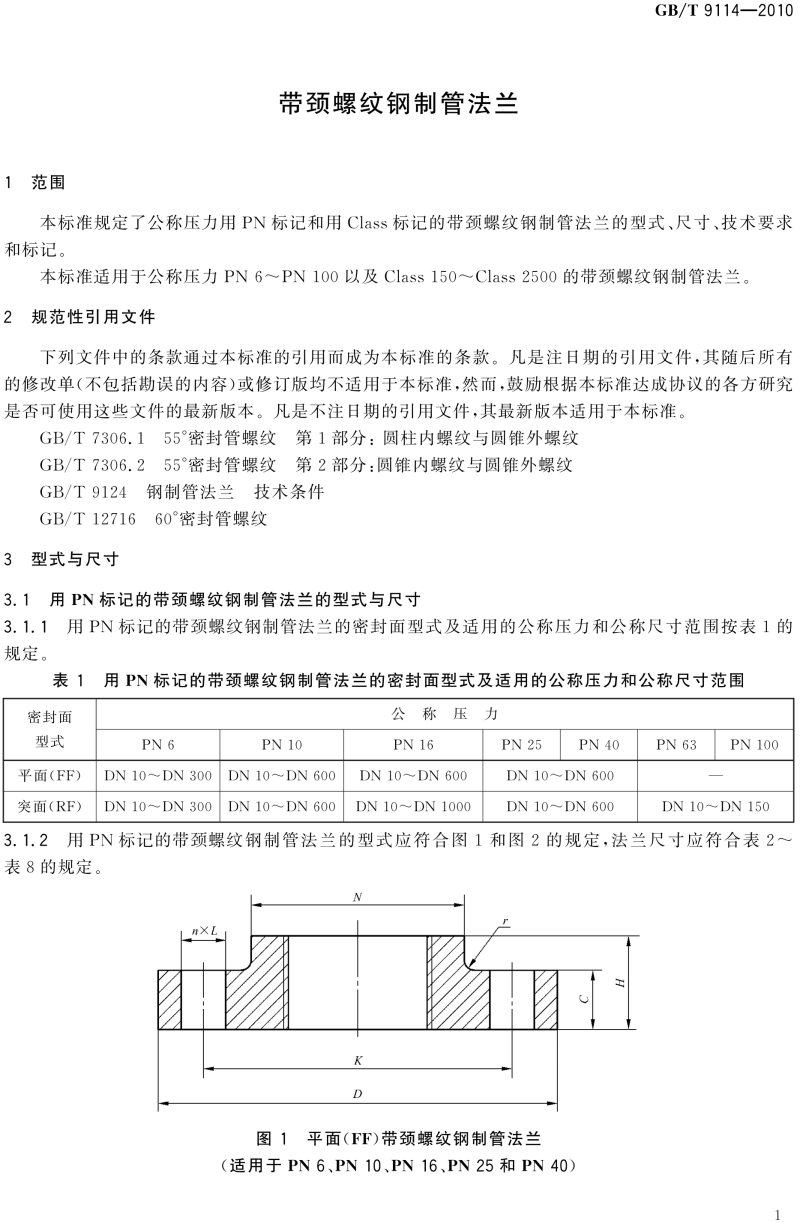 GB T 9114-2010 带颈螺纹钢制管法兰_05.png